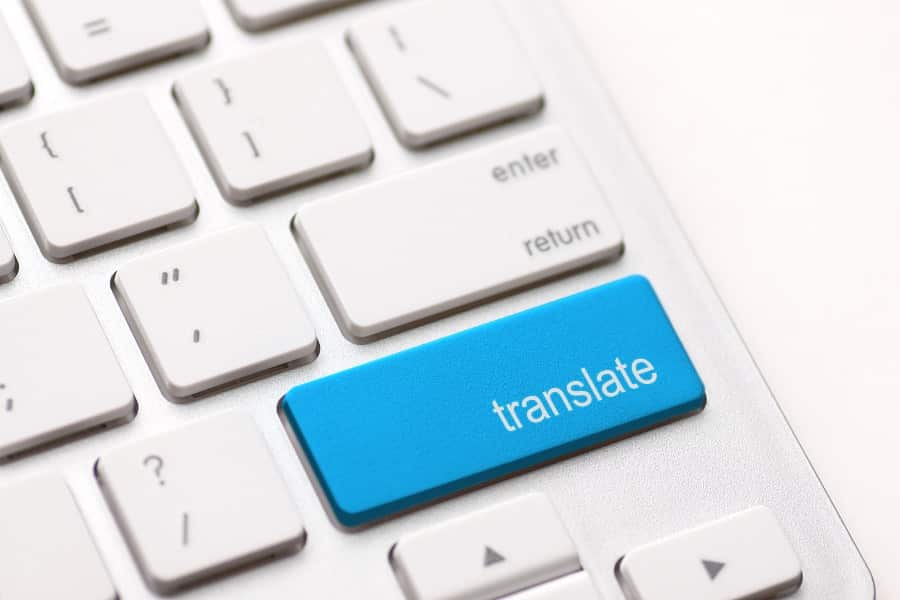 clavier avec bouton traduire